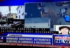 Oops. Zooey Deschanel is not the Boston bomber.